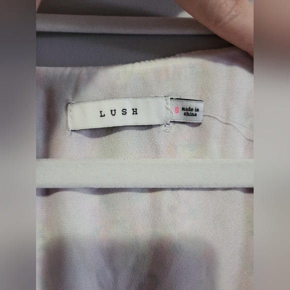 Lush pink floral wrap bodysuit size small - Picture 5 of 5